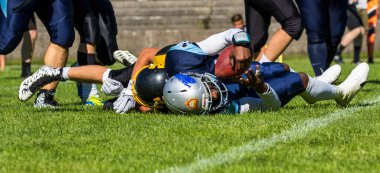 Münih, Almanya - 06 Temmuz 2019: Münih Almanya 'da Amerikan futbol maçı