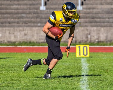 Münih, Almanya - 06 Temmuz 2019: Münih Almanya 'da Amerikan futbol maçı