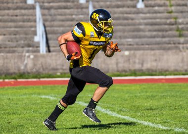 Münih, Almanya - 06 Temmuz 2019: Münih Almanya 'da Amerikan futbol maçı