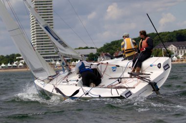 Travemuende, Almanya - 28 Temmuz 2018 Seyahat Haftası