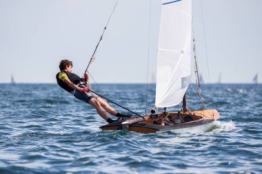 Travemuende, Almanya - 28 Temmuz 2018 Seyahat Haftası