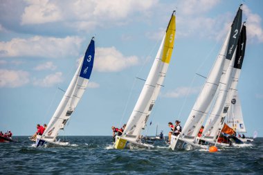 Travemuende, Almanya - 28 Temmuz 2018 Seyahat Haftası