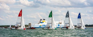 Travemuende, Almanya - 28 Temmuz 2018 Seyahat Haftası