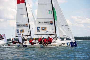 Travemuende, Almanya - 28 Temmuz 2018 Seyahat Haftası