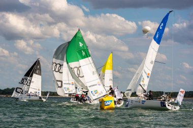 Travemuende, Almanya - 28 Temmuz 2018 Seyahat Haftası