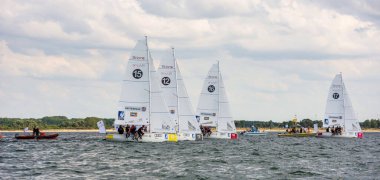 Travemuende, Almanya - 28 Temmuz 2018 Seyahat Haftası