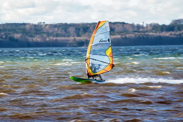 Starnberg Germany Sep 2019 Surfer Lake Starnbeger Upper Bavaria Germany — Stock Photo, Image