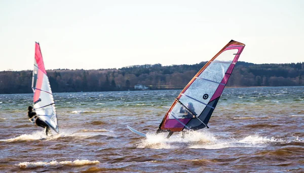 Starnberg Germania Settembre 2019 Surfista Lago Starnbeger Alta Baviera Germania — Foto Stock