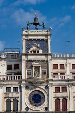 Venedik, İtalya 'da St. Mark - Torre dell' Orologio - Astronomik saat kulesi