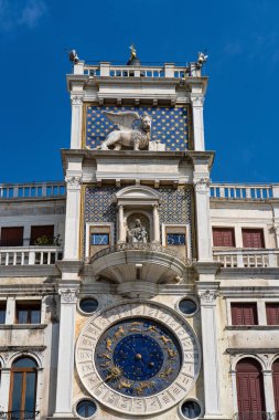 Venedik, İtalya 'da St. Mark - Torre dell' Orologio - Astronomik saat kulesi