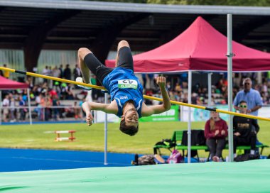 Regensburg, Almanya - 20 Temmuz 2019: Bavyera Atletizm Şampiyonası