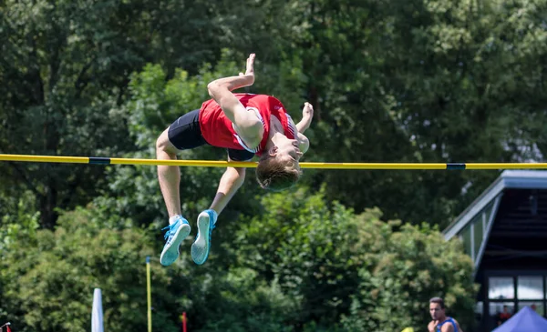 Regensburg Alemanha Julho 2019 Evento Salto Altura Campeonato Bávaro Atletismo — Fotografia de Stock