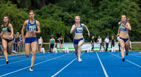 Ratisbona Germania Luglio 2019 Campionato Bavarese Atletica Leggera 400 Metri — Foto Stock