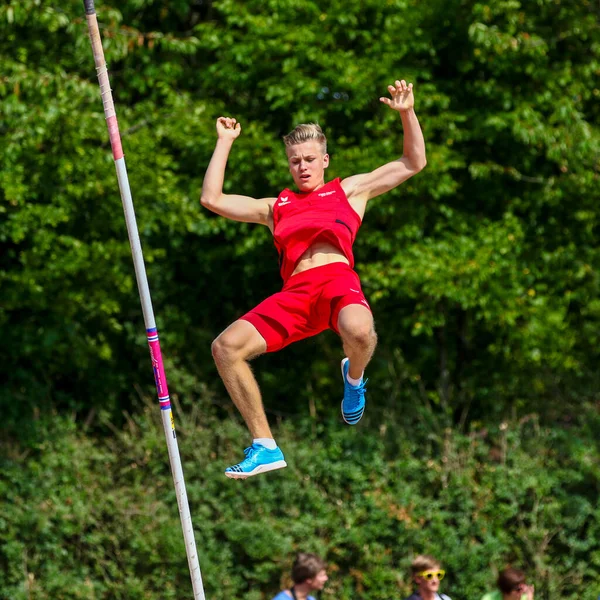 Regensburg Germany July 2019 Bavarian Athletics Championship Pole Vault Event — Stock Photo, Image