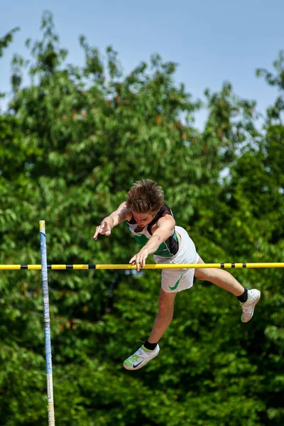 Ratisbona Germania Luglio 2019 Evento Della Pole Vault Del Campionato — Foto Stock