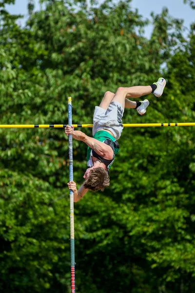 Ratisbona Germania Luglio 2019 Evento Della Pole Vault Del Campionato — Foto Stock