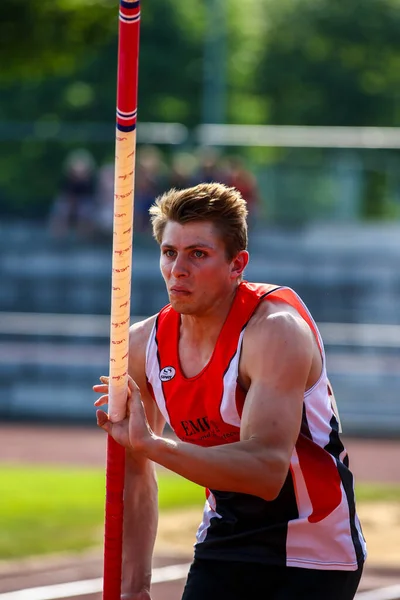 Regensburg ドイツ 2019年7月20日 バイエルン州陸上競技選手権ポールボールトイベント — ストック写真