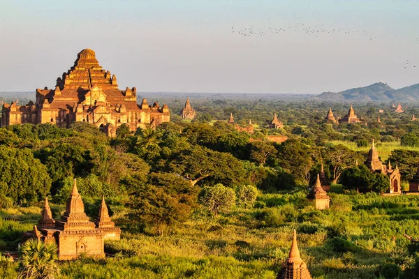 Pagody Chrámy Baganu Myanmaru Dříve Barmě Místě Světového Dědictví Asii — Stock fotografie