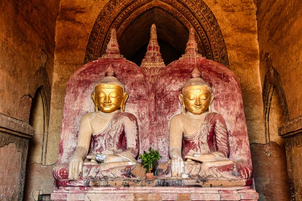 Buda Una Pagoda Bagan Myanmar Anteriormente Birmania Patrimonio Humanidad Asia —  Fotos de Stock
