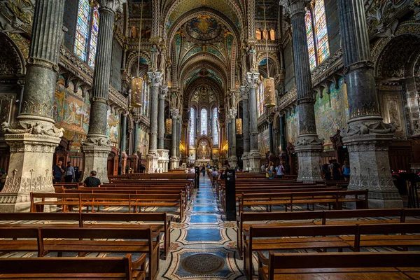 Lon France Sep 2020 Basilica Notre Dame Fourviere Basilique Notre — стокове фото