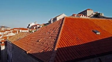 Dubrovnik, Hırvatistan. Adriyatik Denizi 'nin Dalmaçya Sahili' ndeki ortaçağ Ragusa kentinin manzarası.