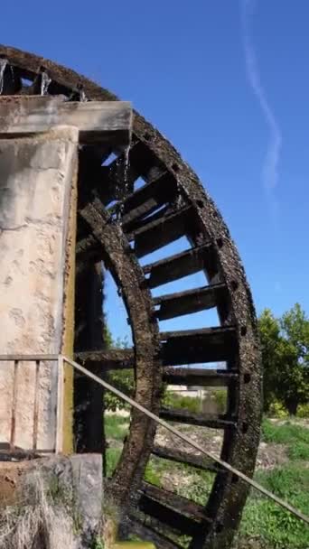 Ancien Moulin Arabe Noria Eau Village Abaran Dans Région Murcie — Video