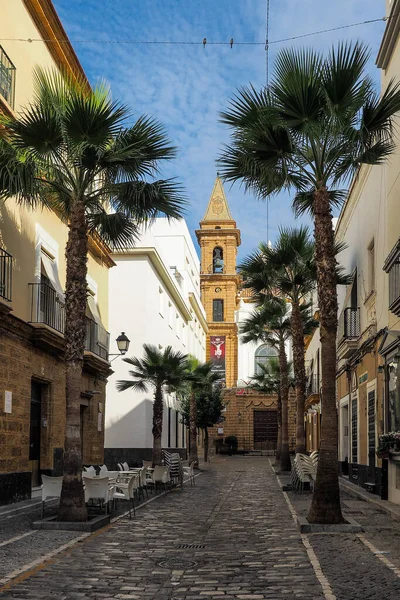 Άποψη Της Παλιάς Πόλης Του Κάδιξ Ανδαλουσία Ισπανία — Φωτογραφία Αρχείου