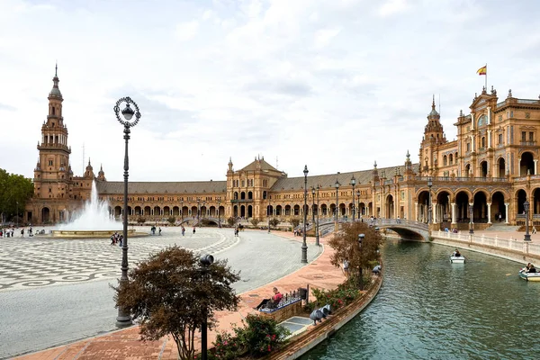 Διάσημη Plaza Espana Ισπανική Πλατεία Στο Κέντρο Της Παλιάς Αλλά — Φωτογραφία Αρχείου