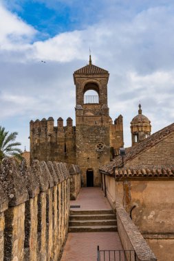 Cordoba, İspanya - 31 Ekim 2019: Alcazar de los Reyes Cristianos, Endülüs 'ün Hristiyan hükümdarları Alcazar