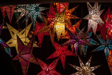 Münih 'te güzel bir Noel pazarı - Bavyera - Almanya, Avrupa