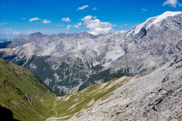 Italie Parc National Stelvio Route Célèbre Vers Col Stelvio Dans — Photo