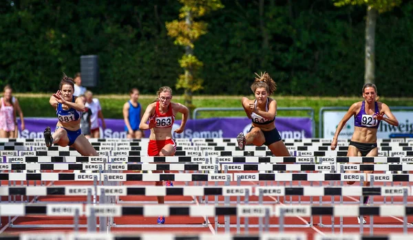 Ratisbonne Allemagne Juillet 2019 Championnat Bavarois Athlétisme Épreuve Course Obstacles — Photo