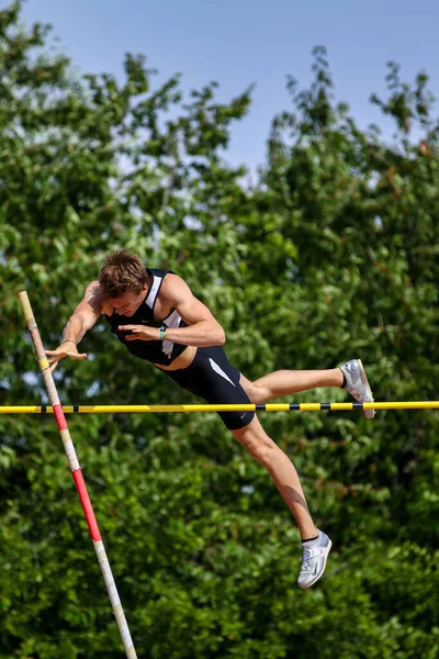 Regensburg Germany July 2019 Bavarian Athletics Championship Pole Vault Event — Stock Photo, Image