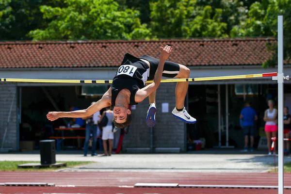 Regensburg Tyskland Juli 2019 Bavarian Friidrott Mästerskap High Jump — Stockfoto