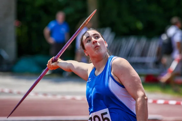 Ratisbona Alemania Julio 2019 Evento Lanzamiento Jabalina Del Campeonato Atletismo —  Fotos de Stock