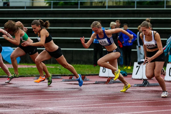 Ratisbona Germania Luglio 2019 Campionato Bavarese Atletica Leggera 400 Metri — Foto Stock