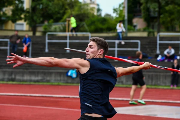 Regensburg Germany July 2019 Bavarian Athletics Championship Javelin Throw Event — Stock Photo, Image