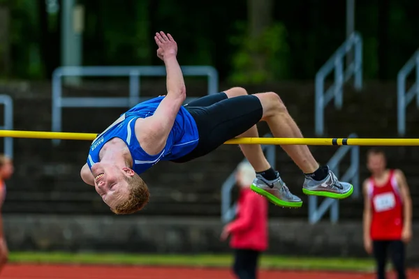 Regensburg ドイツ 2019年7月20日 ババリア陸上競技選手権ハイジャンプイベント — ストック写真