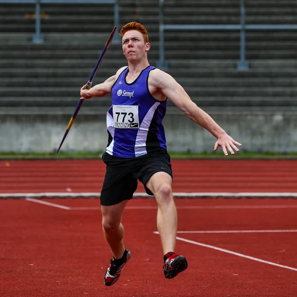 Regensburg ドイツ 2019年7月20日 バイエルン州陸上競技選手権ジャベリンスローイベント — ストック写真