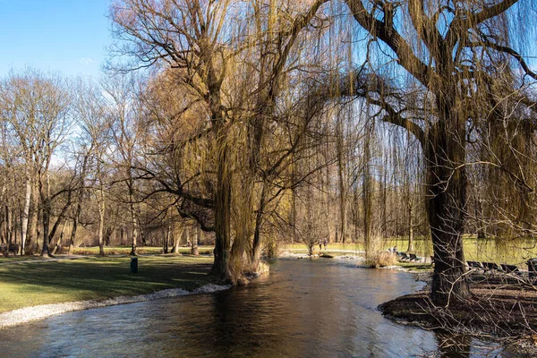 Herbstblick Englischen Garten München — Stockfoto