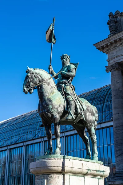 Statue Otto Wittelsbach Located Front Bavarian State Chancellery Munich Bavaria — Stock Photo, Image