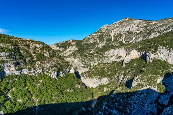 Verdon Schlucht Gorges Verdon Atemberaubende Landschaft Der Berühmten Schlucht Mit — Stockfoto