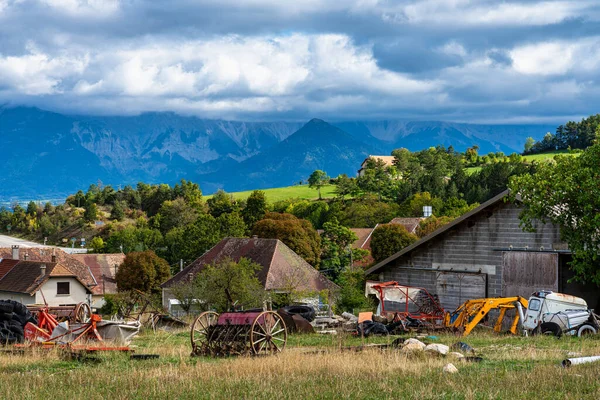 Vista Paisagem Chaffaud Perto Annecy Haute Savoie Região Auvergne Rhone — Fotografia de Stock