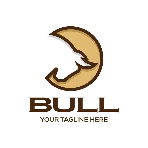 Bull Logo Design Inspiratie — Stockvector
