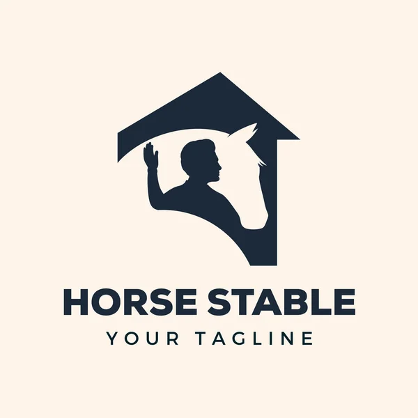 Paardenstal Logo Design Inspiratie — Stockvector