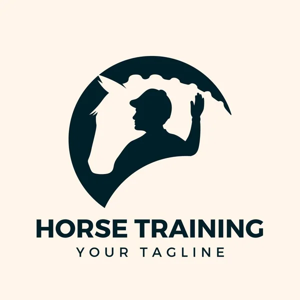 Paard Opleiding Logo Design Inspiratie — Stockvector