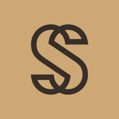  ilk harf S logo basit tasarım şablonu
