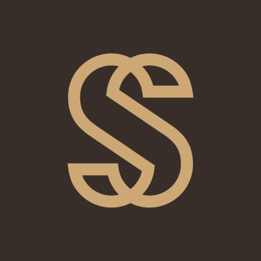  ilk harf S logo tasarım şablonu