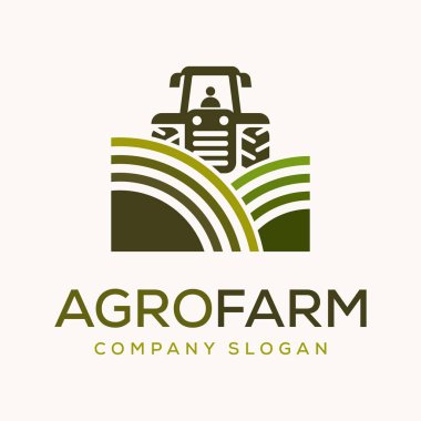 Tarımsal çiftlik logo vektör tasarım şablonu