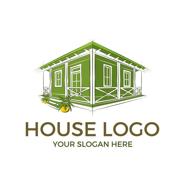 Haus Logo Vektor Design Vorlage — Stockvektor